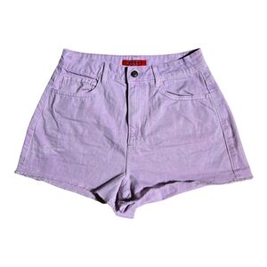 Guess Purple Denim Lavender Shorts Hi Waist Women's Size 6 NEW NO TAGS